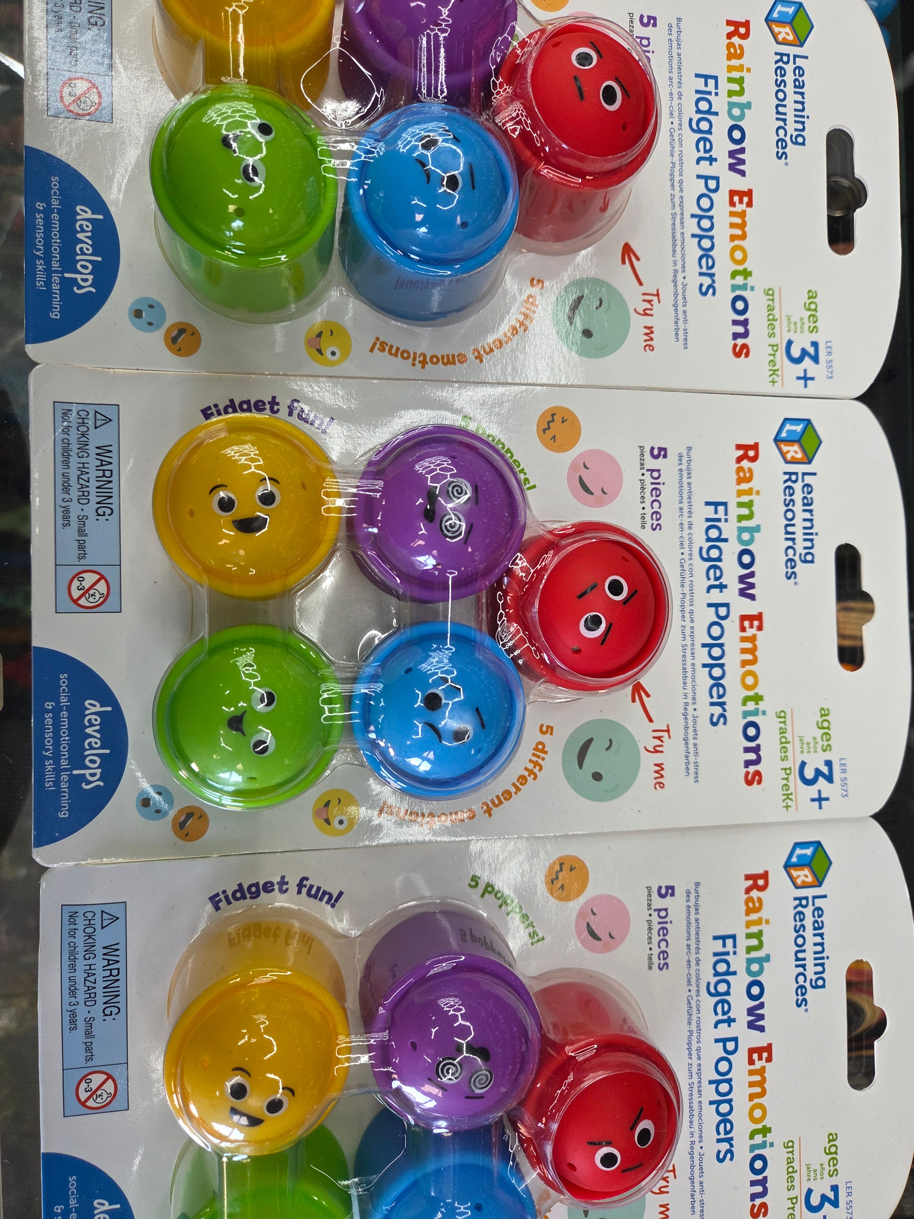 Rainbow emotions fidgets poppers