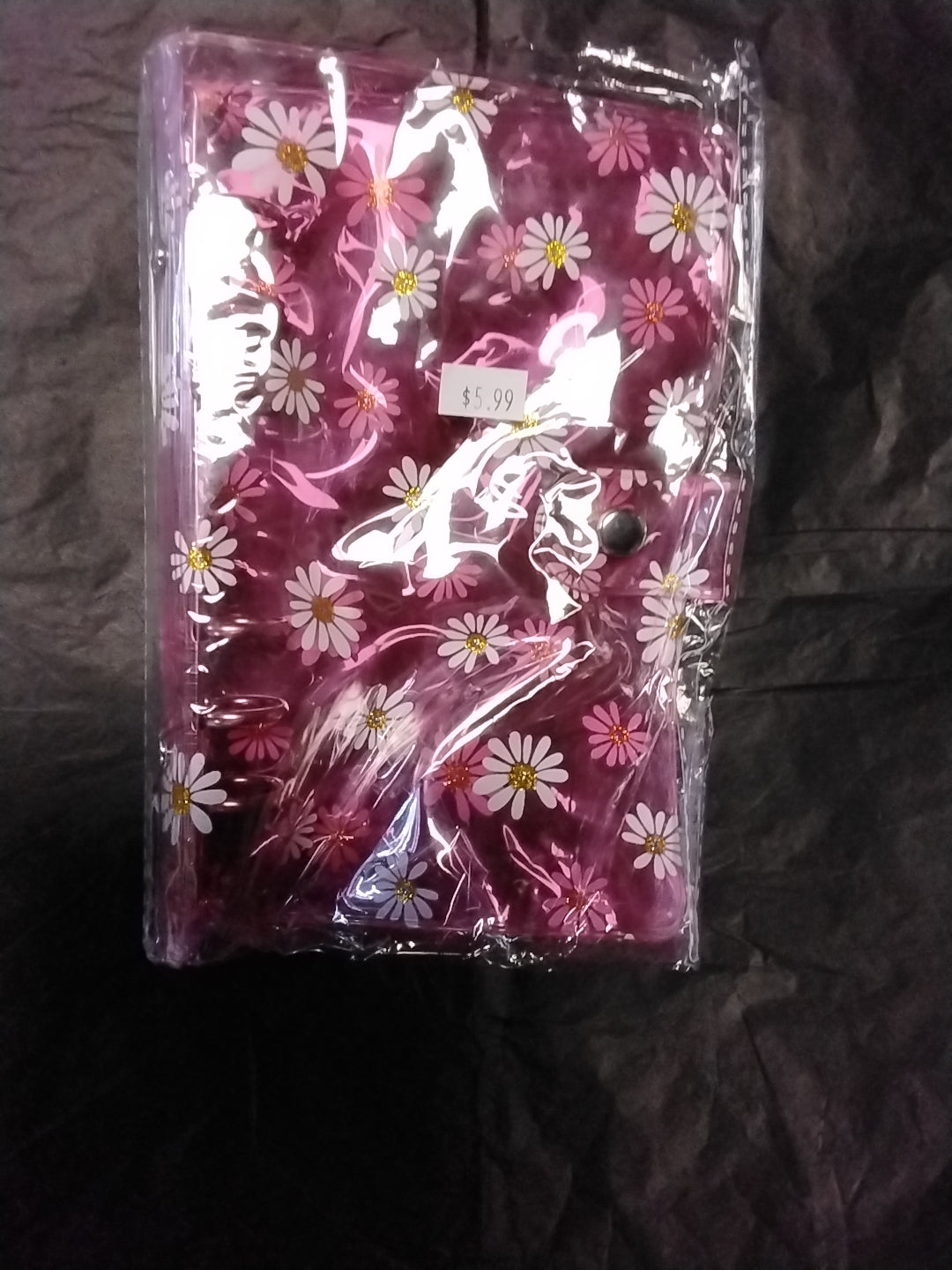 Clear Flowered Compact Binder