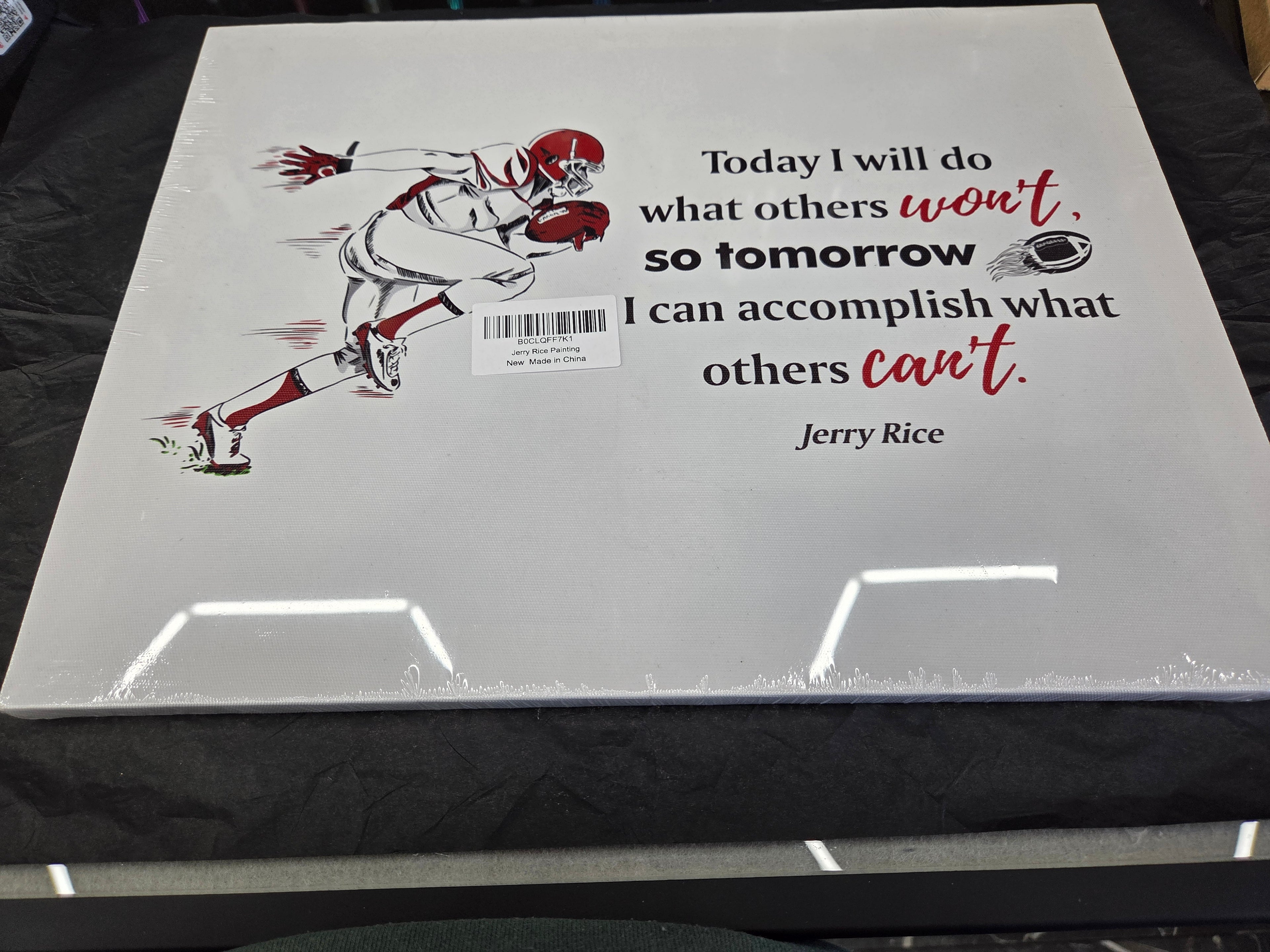 Football canvas printed